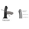 Dildo con ventosa apto para arnés dual density Flexible M