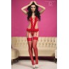 Chilirose Body Rojo Corazones Talla S/M