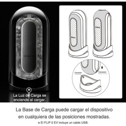 Masturbador Reutilizable Tenga Flip Zero USB Negro Sensación Intensa