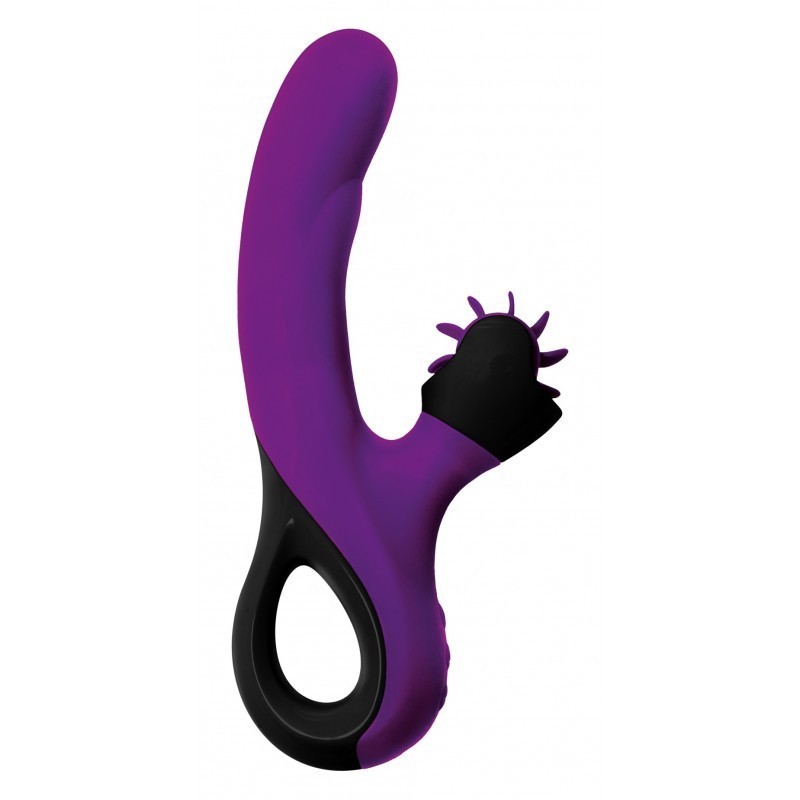 Vibrador Langloys Dysis Recargable con lenguas Morado