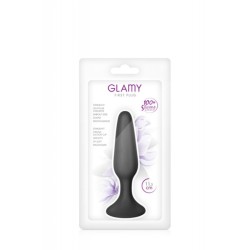 Glamy Plug Anal Silicona Pequeño Negro 11.5 cm