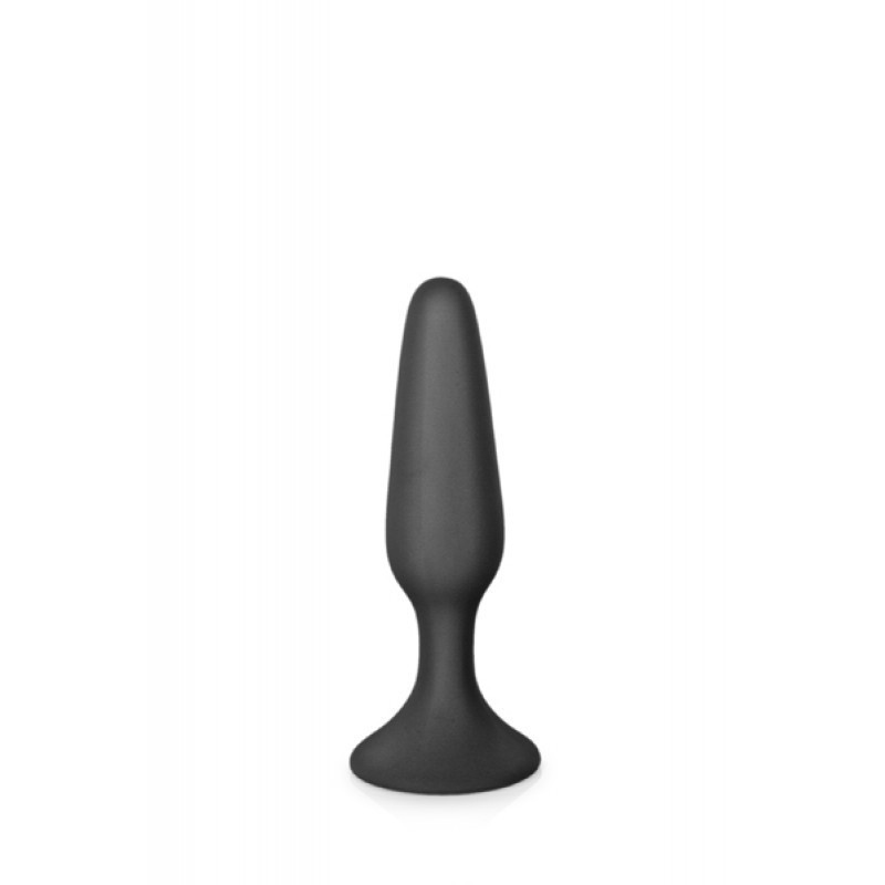 Glamy Plug Anal Silicona Pequeño Negro 11.5 cm