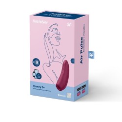 Succionador Clítoris con Vibración Satisfyer Curvy 1+ APP Burdeos