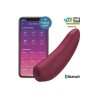 Succionador Clítoris con Vibración Satisfyer Curvy 1+ APP Burdeos