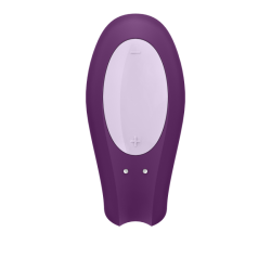 VIbrador Parejas Satisfyer Double Joy Morado con APP