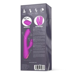 Vibrador Beat3 3 motores con pulsación silicona USB Lila