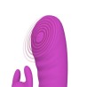 Vibrador Beat3 3 motores con pulsación silicona USB Lila