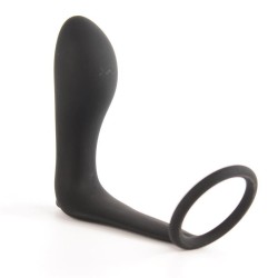 Vibrador Anal con Anillo TardeNoche Ansel Silicona con bala extraíble USB