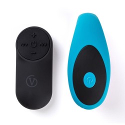 Virgite Vibrador Parejas E12 Azul Silicona Recargable con mando