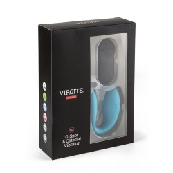 Virgite Vibrador Parejas E12 Azul Silicona Recargable con mando
