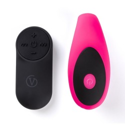 Virgite Vibrador Parejas E12 Rosa Silicona Recargable con mando