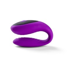 Virgite Vibrador Parejas E12 Morado Silicona Recargable con mando