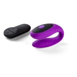 Virgite Vibrador Parejas E12 Morado Silicona Recargable con mando