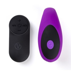 Virgite Vibrador Parejas E12 Morado Silicona Recargable con mando