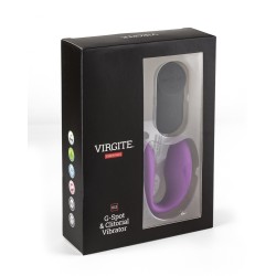 Virgite Vibrador Parejas E12 Morado Silicona Recargable con mando