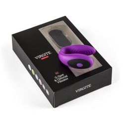 Virgite Vibrador Parejas E12 Morado Silicona Recargable con mando