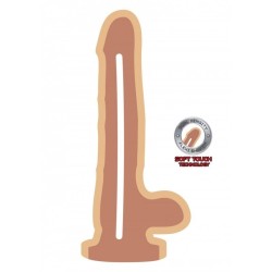 Pene Realístico con Testículos Get Doble Densidad 20'5 cm con ventosa