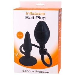 Plug Hinchable Silicona Negro Seven S