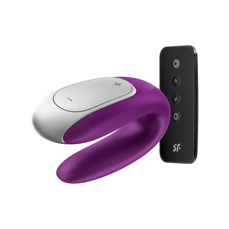 VIbrador Parejas Satisfyer Double Fun Morado con APP y Mando