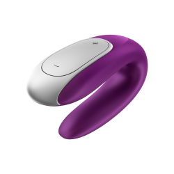 VIbrador Parejas Satisfyer Double Fun Morado con APP y Mando