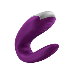 VIbrador Parejas Satisfyer Double Fun Morado con APP y Mando