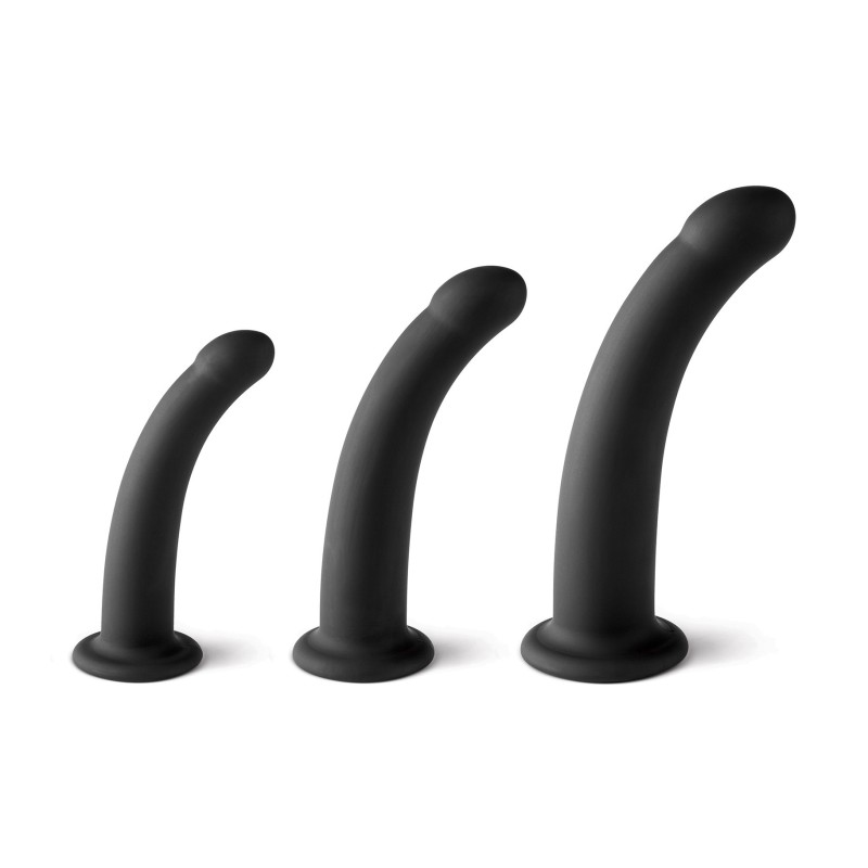 Virgite SHTP Set Dildos negros S / M / L silicona