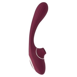 S Pleasures Succionador clítoris y vibrador Dual Recargable Burdeos