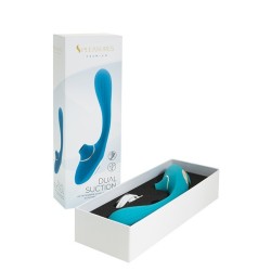 S Pleasures Succionador clítoris y vibrador Dual Recargable Turquesa