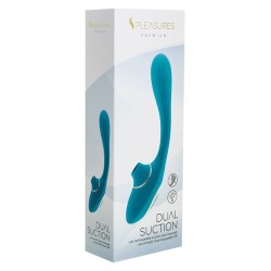 S Pleasures Succionador clítoris y vibrador Dual Recargable Turquesa