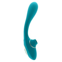 S Pleasures Succionador clítoris y vibrador Dual Recargable Turquesa