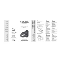 Virgite Vibrador Parejas E12 Negro Silicona Recargable con mando