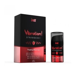 Vibrador Líquido Intt Fresa Unisex Gel estimulante 15 ml