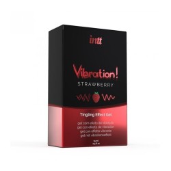 Vibrador Líquido Intt Fresa Unisex Gel estimulante 15 ml