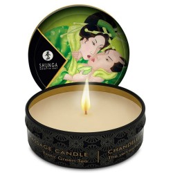 Shunga Vela Masaje Zenitude - Te verde 30 ml