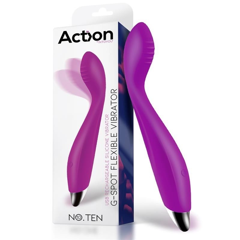 Vibrador Ten Silicona Punto G muy flexible USB