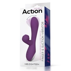 Vibrador con succión y oscilación Eighteen Silicona Recargable