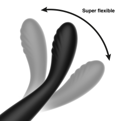 Vibrador Silicona Punto G muy flexible Negro USB