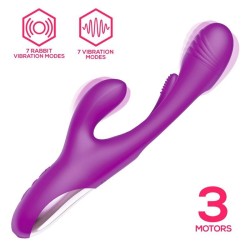 Vibrador Priya 3 motores con lengua interna Silicona USB