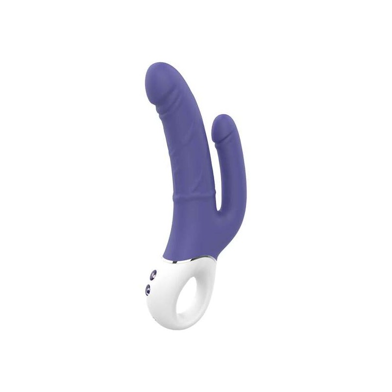 Dream Vibrador Doble Silicona USB Doble Pleasure Morado