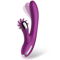 Action Vibrador Two Silicona Movimiento Dedo con rueda giratoria USB