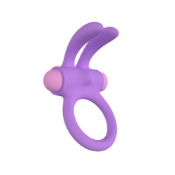 Anillo Vibrador con mando Riny Lila Recargable Silicona