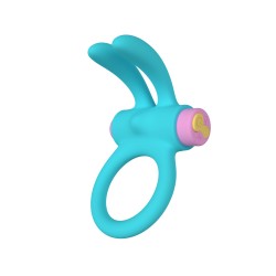 Anillo Vibrador con mando Riny Azul Recargable Silicona