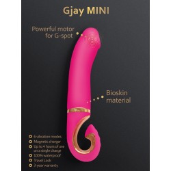 Vibrador GJay  Mini Textura Bioskin Recargable Rosa