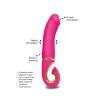 Vibrador GJay  Mini Textura Bioskin Recargable Rosa