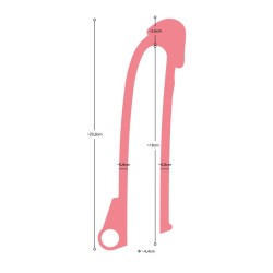 Virgite funda Realística Pene S7 con vibración 21 cm