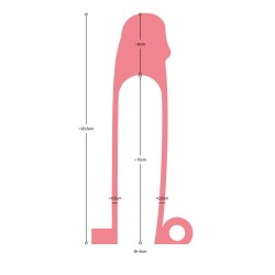 Virgite funda Realística Pene S5 con vibración 19 cm