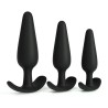 Set 3 Plugs Anales Ancla Silicona Negro