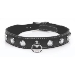 Collar Choker Negro con piedras