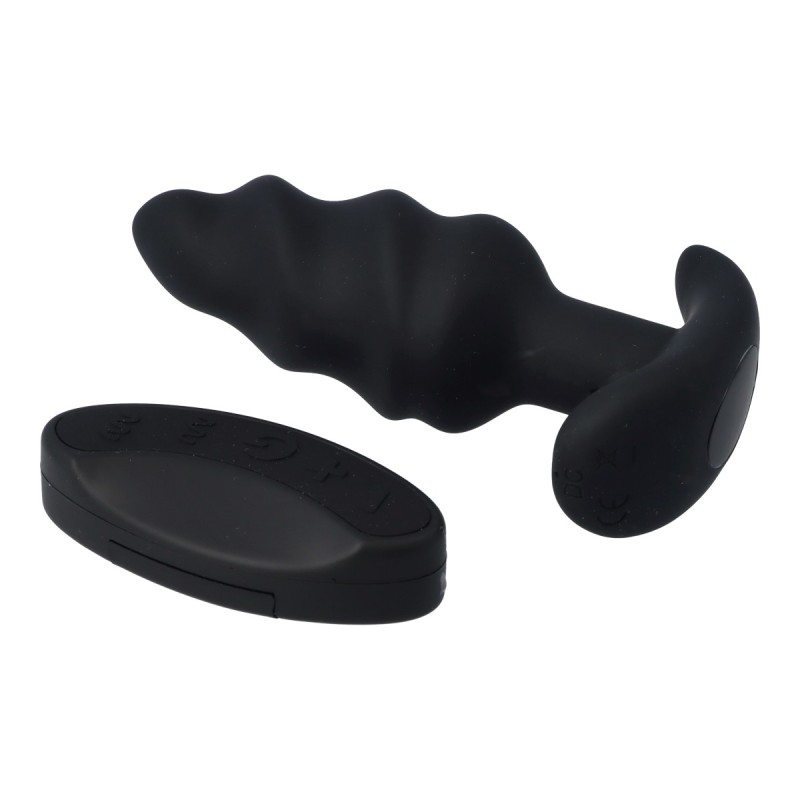 Plug Anal Vibrador con forma torbellino con mando recargable