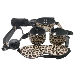 Kit Bdsm Leopardo 7 piezas